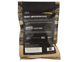 Whiskey Barrel Blend Hardwood Pellets, Back of Bag.