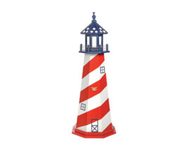 5' Cape Hatteras Patriotic Wood Lighthouse.
