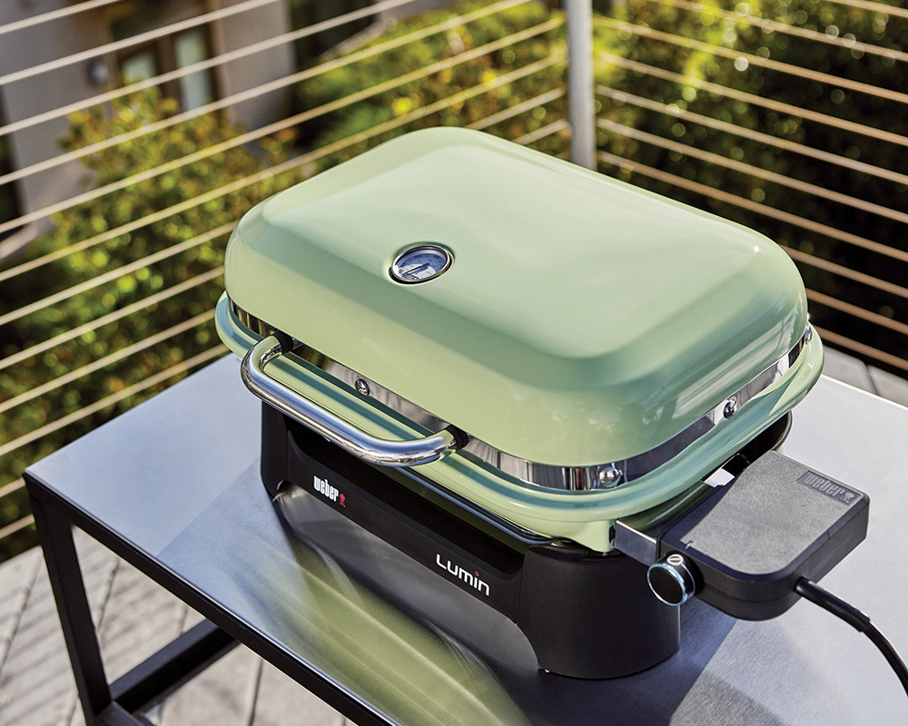 New Outdoor Electric Grills  Seafoam Green Lumin Electric Grill