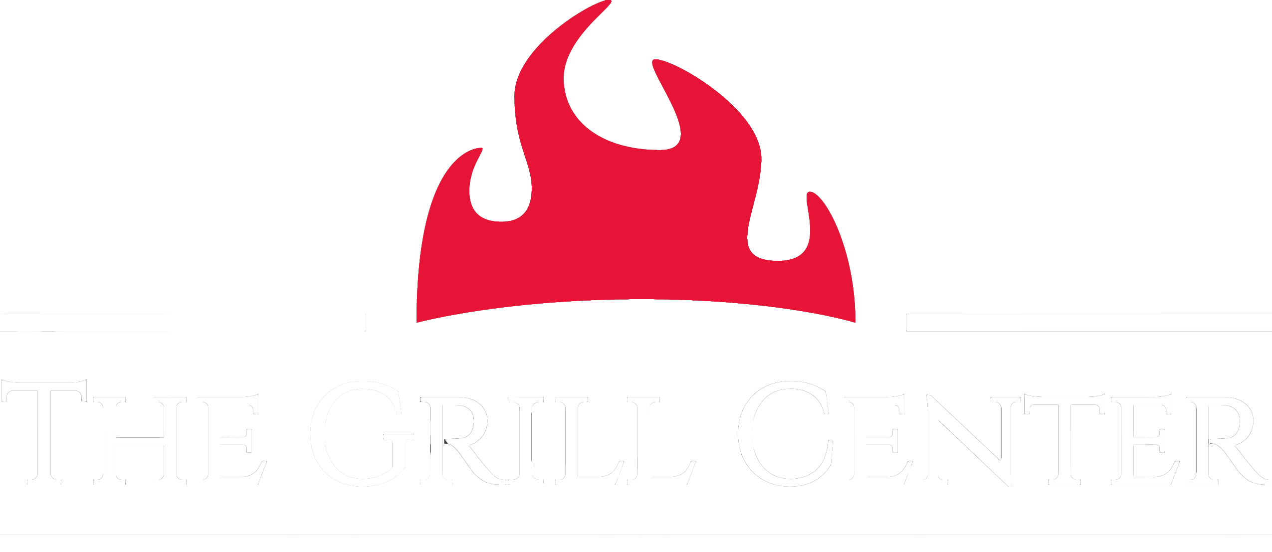 The Grill Center Logo, White.