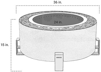 Breeo Luxeve Fire Pit Dimensions Spec Sheet.