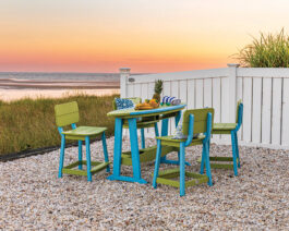 6' Surf-Aira Bar Table Set, Aruba & Lime Green.