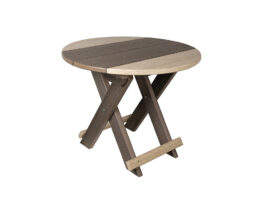 Folding Round Table Coastal Gray & Birchwood.