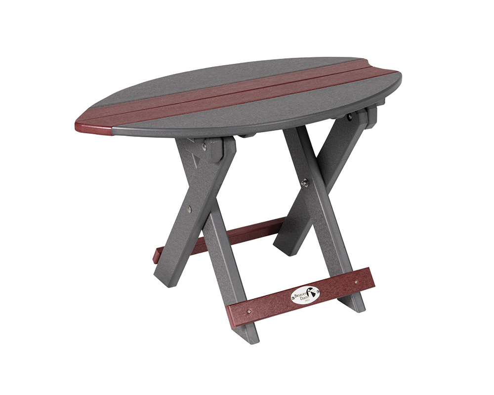 folding table surf gray & cherrywood.