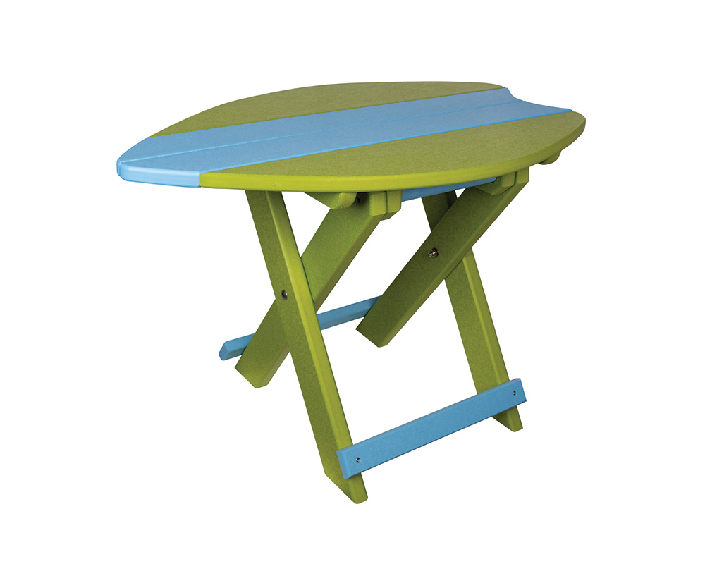 folding table surf lime green & powder blue.