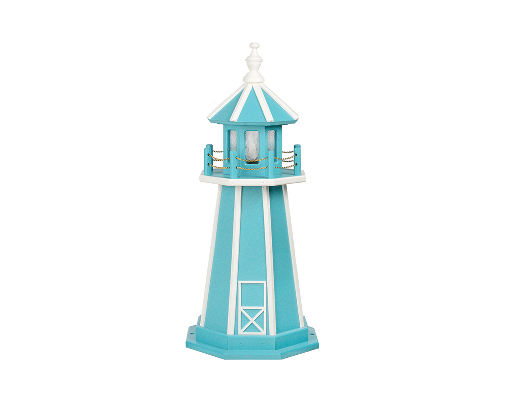 3 FT Standard Aruba Blue and White Lighthouse.