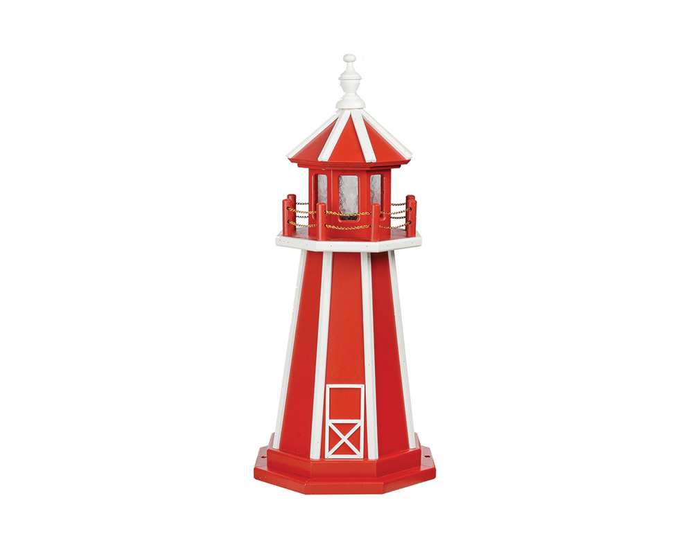 3 FT Standard Cardinal Red and White Lighthouse.