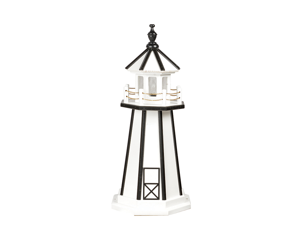 3 FT Standard White and Black Lighthouse.