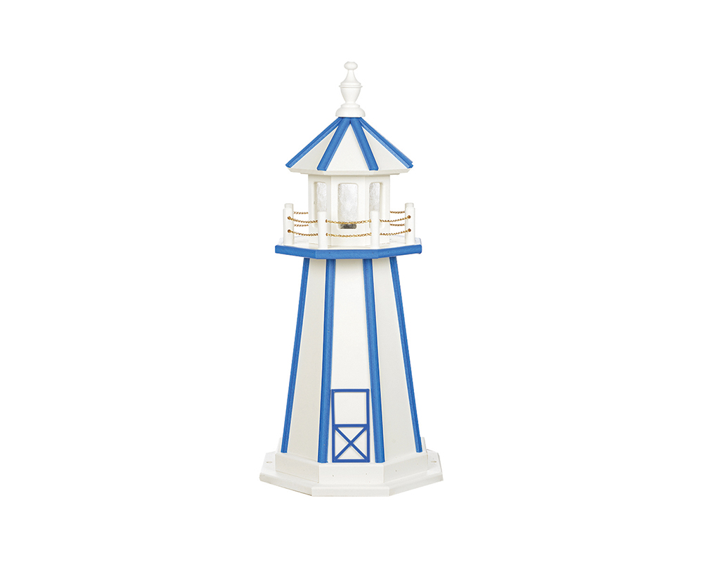 3 FT Standard White and Bright Blue Lighthouse.