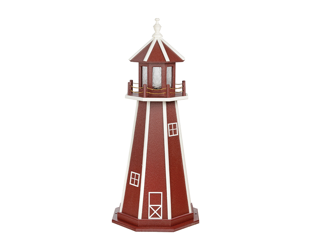 4 FT Standard Cherrywood and White Lighthouse.