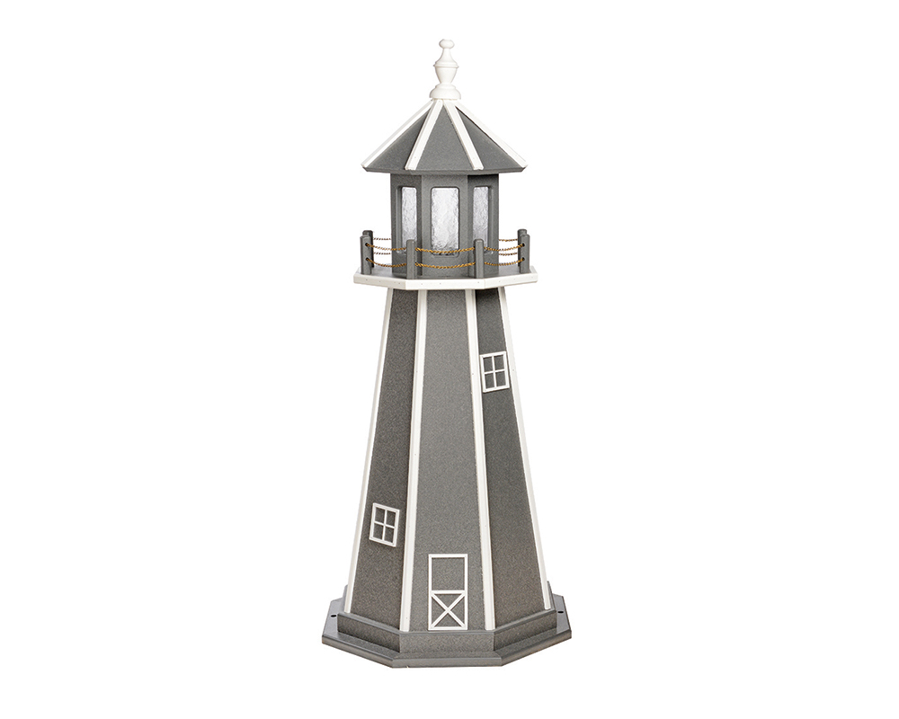 4 FT Standard Dk Gray and White Lighthouse.