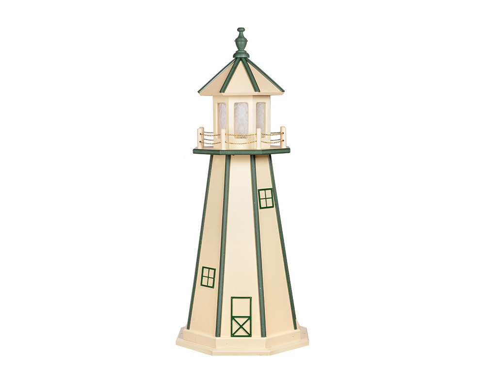 4 FT Standard Ivory and Turf Green Lighthouse.
