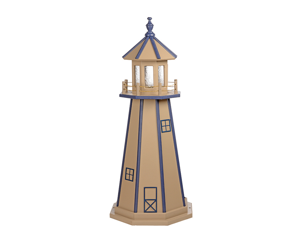 4 FT Standard Weatherwood and Patriot Blue Lighthouse.