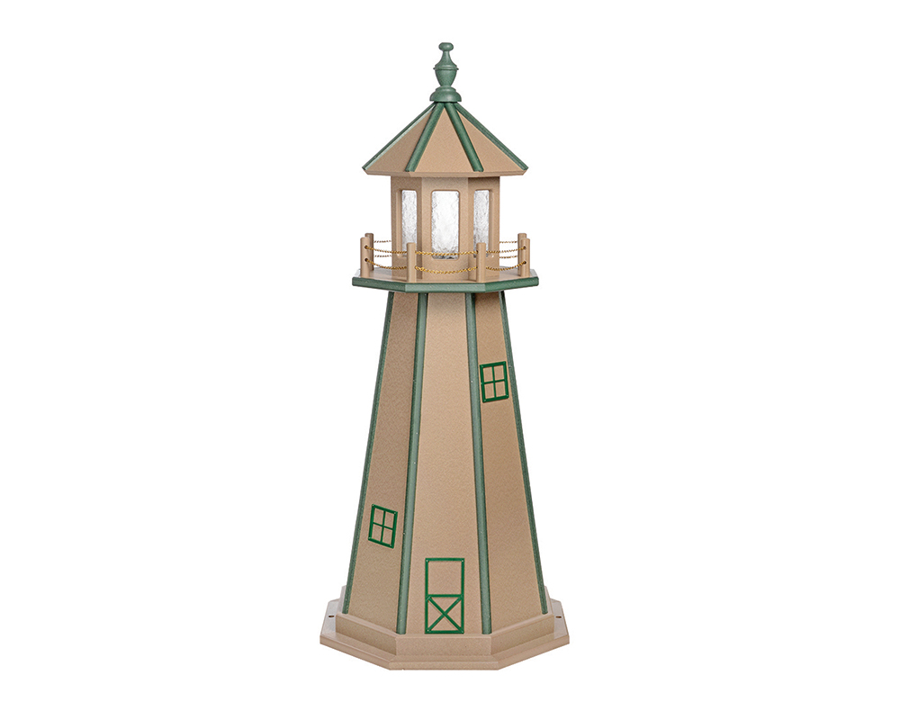 4 Ft Standard Weatherwood and Turf Green Lighthouse.