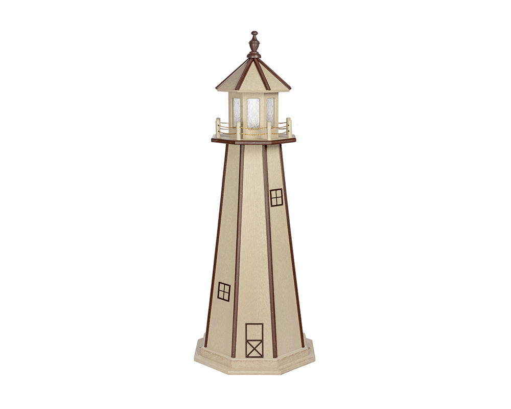 5 FT Poly Standard Birchwood and Brown Lighthouse.