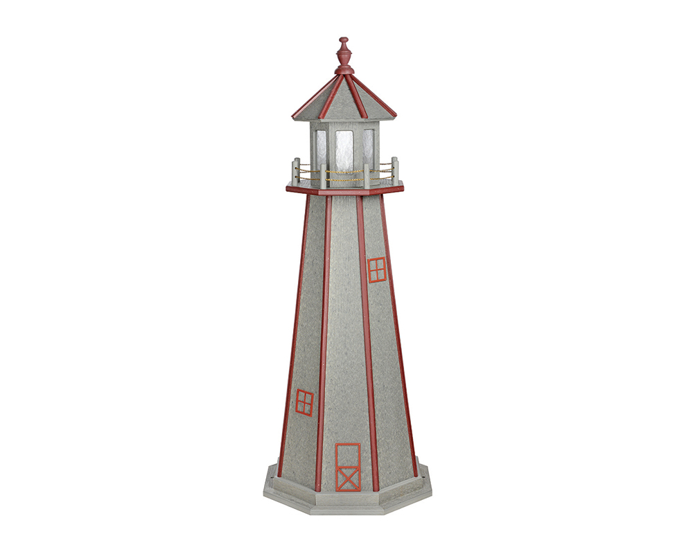 5 FT Poly Standard Driftwood and Cherrywood Lighthouse.