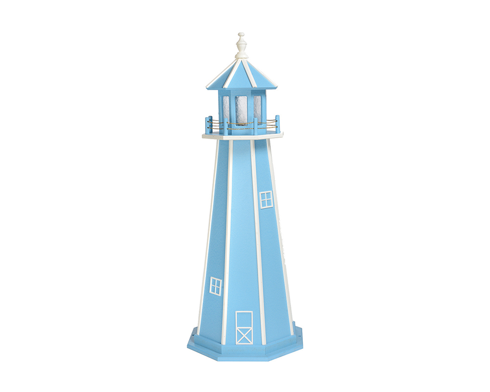 5 FT Poly Standard Powder Blue and White Lighthouse.