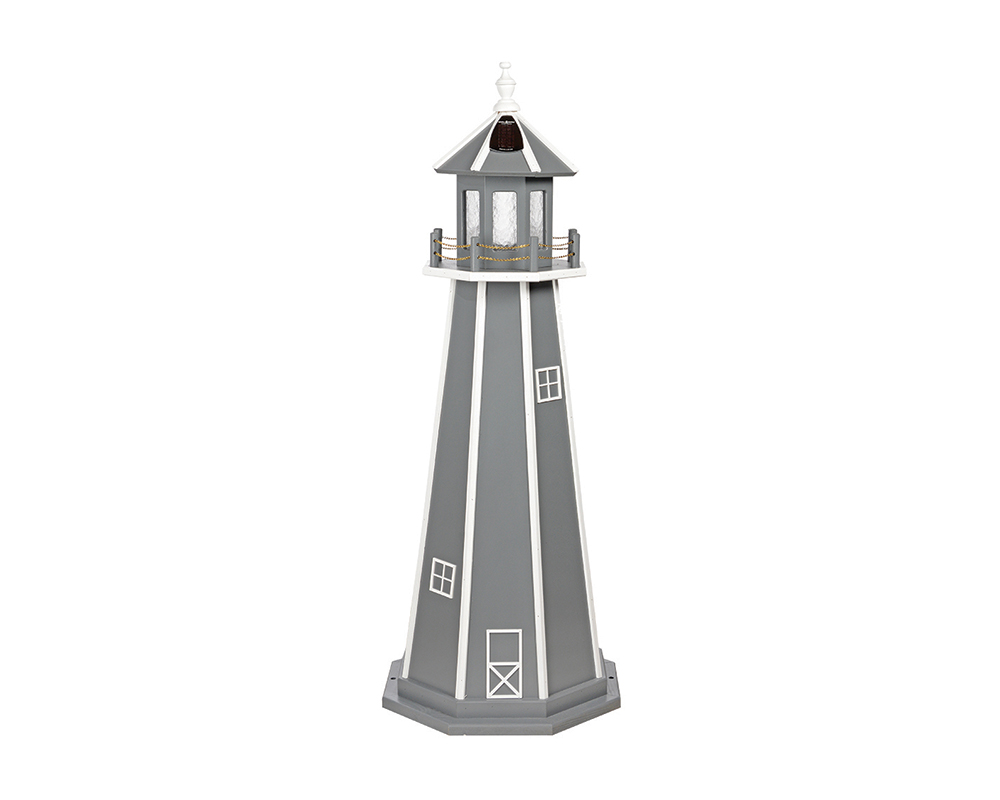 5 FT Standard Dk Gray and White Lighthouse.