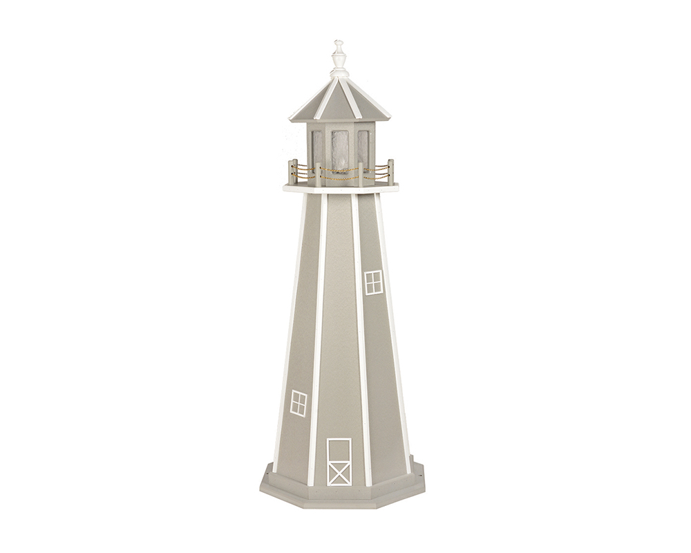 5 FT Standard Lt Gray and White Lighthouse.