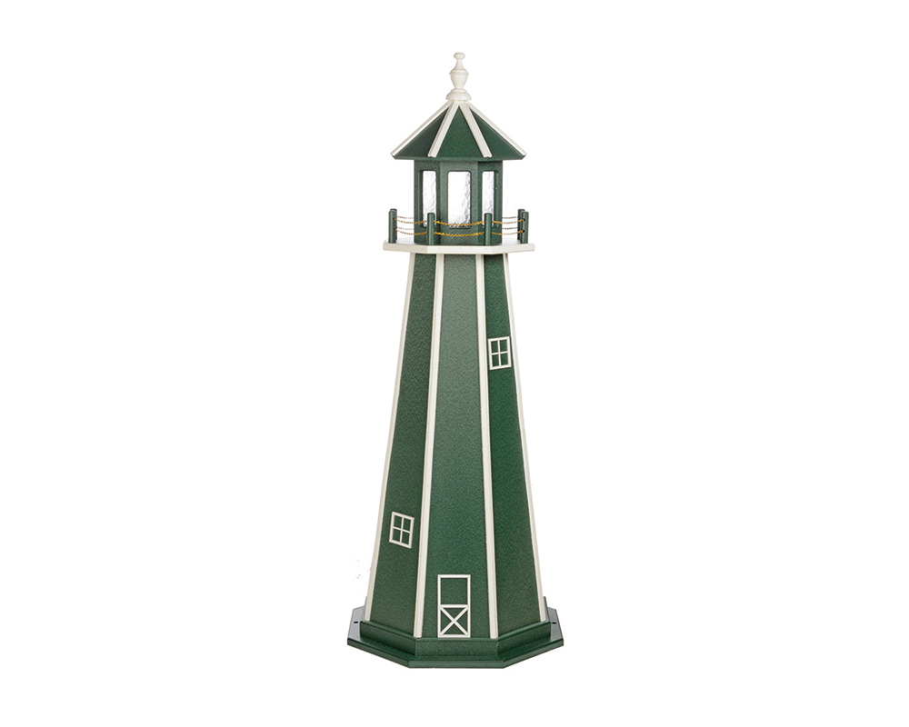 5 FT Standard Turf Green and White Lighthouse.