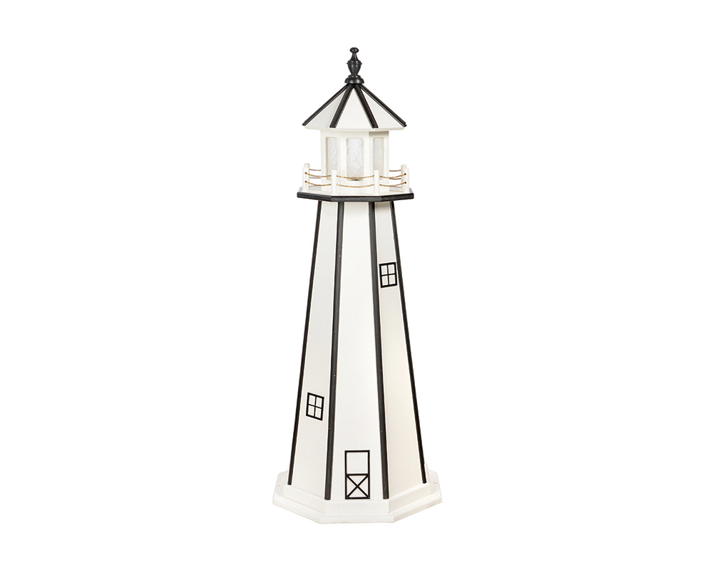 5 FT Standard White and Black Lighthouse.