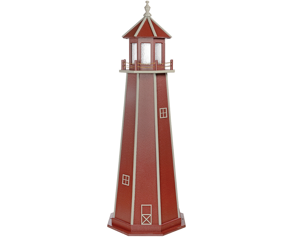 6 FT Standard Cherrywood and Lt Gray Lighthouse.