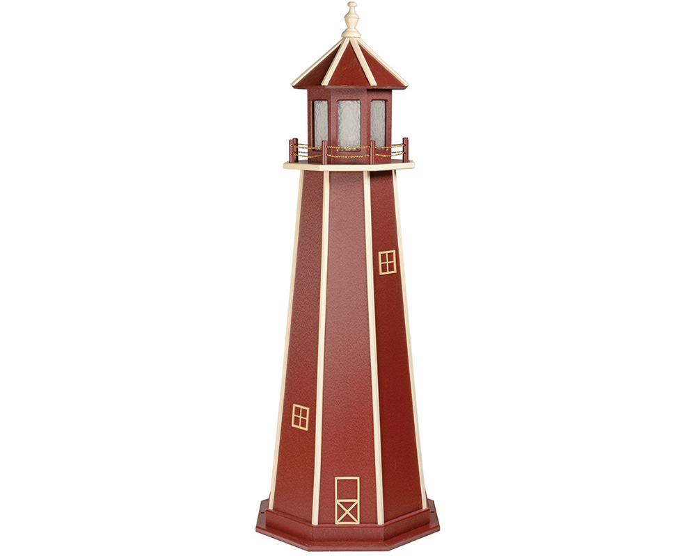 6 Ft Standard Cherrywood and Ivory Lighthouse.
