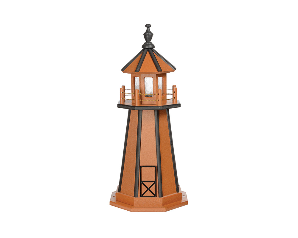 LH 3' Standard cedar & black lighthouse.
