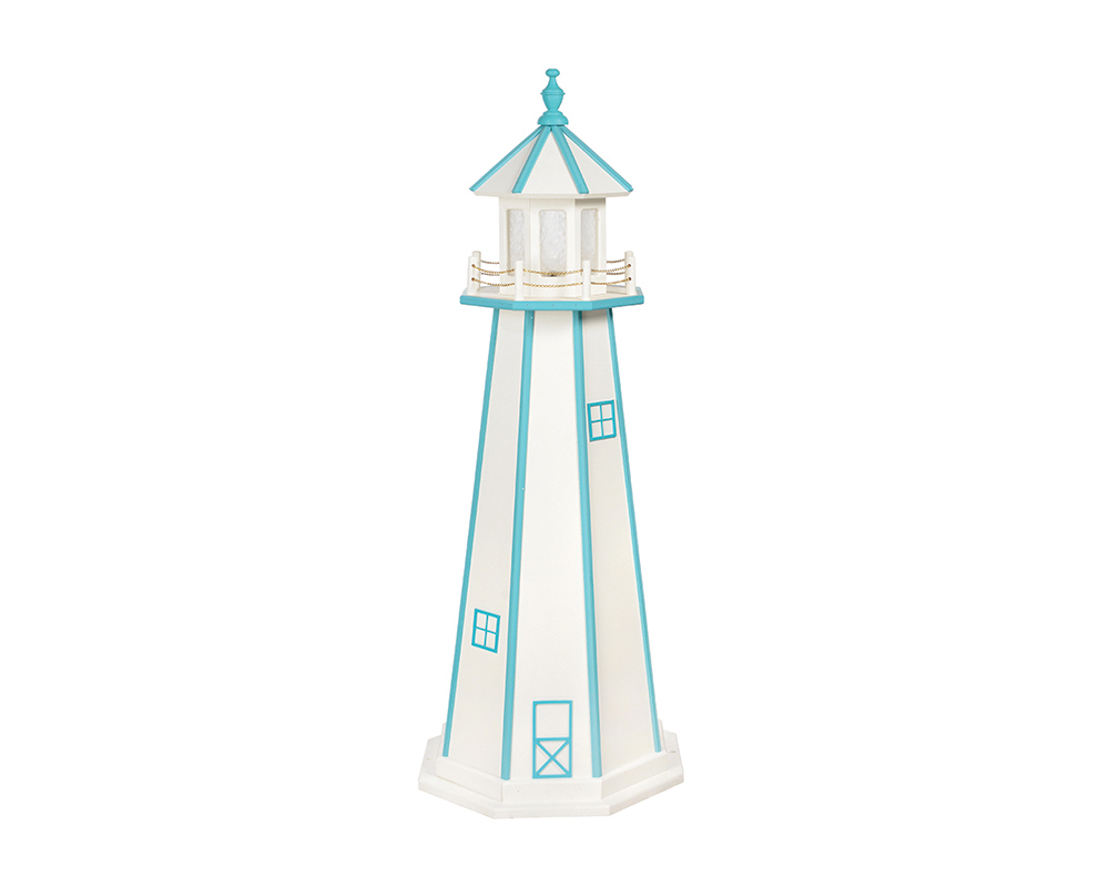 LH 5' Standard Lighthouse White & Aruba Blue.