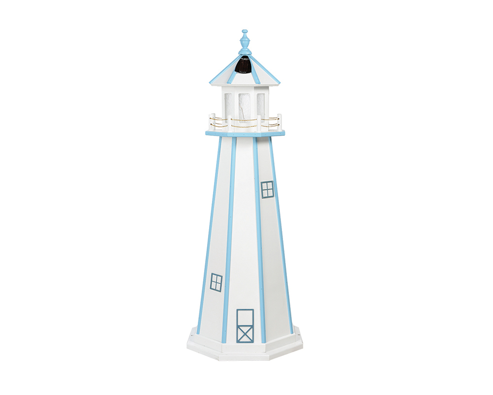 LH 5' Standard Lighthouse White & Powder Blue.