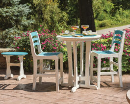 EC Woods Port Royal 30 Counter Table Set Aruba-Blue-Bright-White.