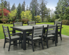 EC Woods Tacoma 40x60 Dining Set Drift-Wood-Gray-Black.