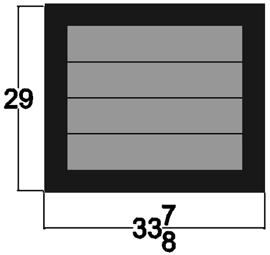 EC Woods 34 Bar Dimensions.