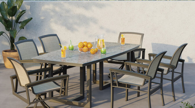Avalon 42" x 84" Table Set.