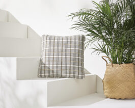 16" Laguna Plaid Accent Pillow.