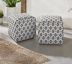 Diamond Bloom Ottomans.