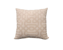 16" Fretwork Flax Accent Pillow.
