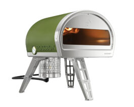 Gozney Roccbox Pizza Oven in Olive Green.