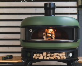 Gozney Dome Pizza Oven Lifetsyle, in Olive Green.