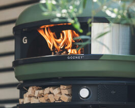 Gozney Dome Pizza Oven Lifetsyle, in Olive Green.