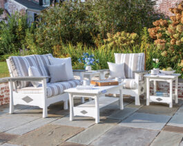 Mission Deep Seating Lounge Furniture White-Dark-Gray.