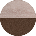 Seashell on Chocolate Brown.