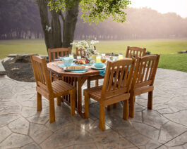 English Garden Lifestyle with armless dining chair.