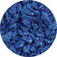 Royal Blue Rubber Mulch.