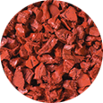 Terra Cotta Red Rubber Mulch.