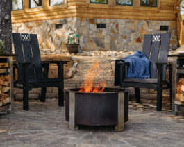 X24 Corten Fire Pit Chat Set.