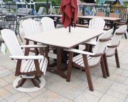 Comfo-Back 44" x 72" Dining Table Set.