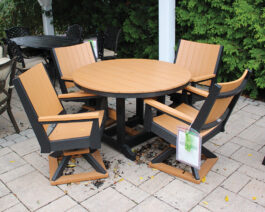Garden Classic 48" Round Dining Table Set.