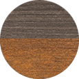 Antique Mahogany on Coastal Gray.