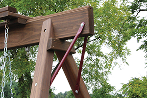 Patiova Corner Bracket on Wooden Playset.